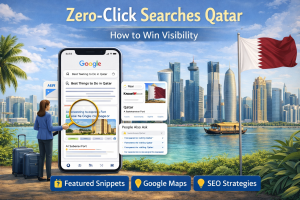 Zero-click searches in Qatar showing Google featured snippets and search results without website clicks